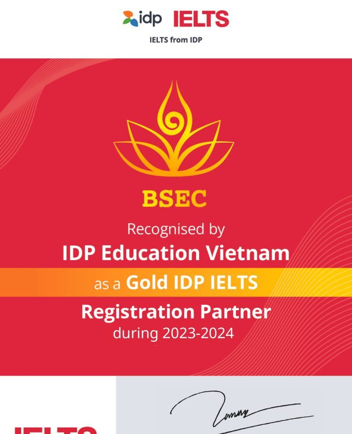 BSEC - Đối Tác Vàng của IDP năm 2024