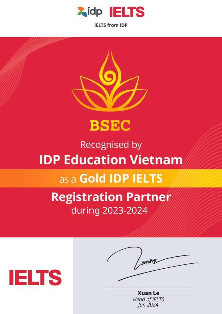 BSEC - Đối Tác Vàng của IDP năm 2024